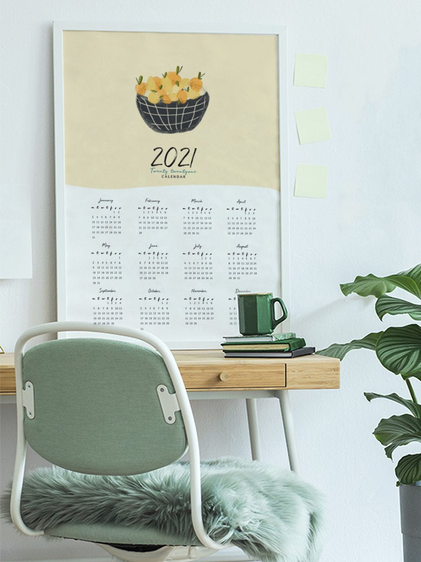 2021 Yearly Calendar Lemon - 2021 레몬 캘린더