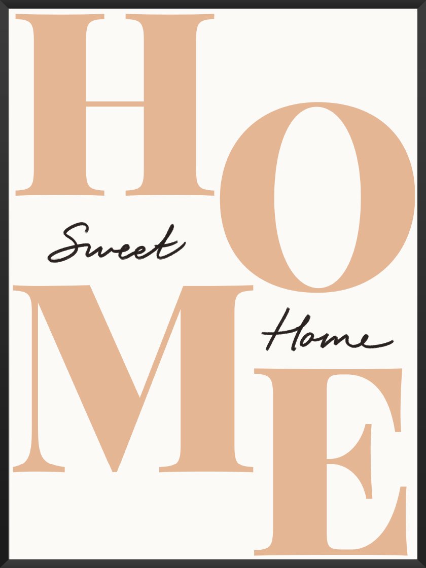 Home Sweet Home- 타이포그래피 포스터