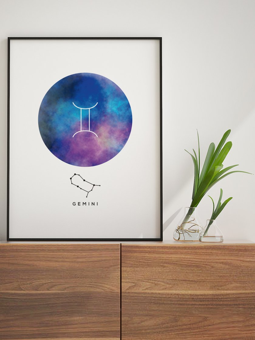 Gemini - 쌍둥이 자리 별자리 포스터