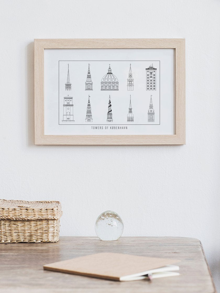 10 Towers of Copenhagen Outline - 코펜하겐 10개 타워(윤곽)