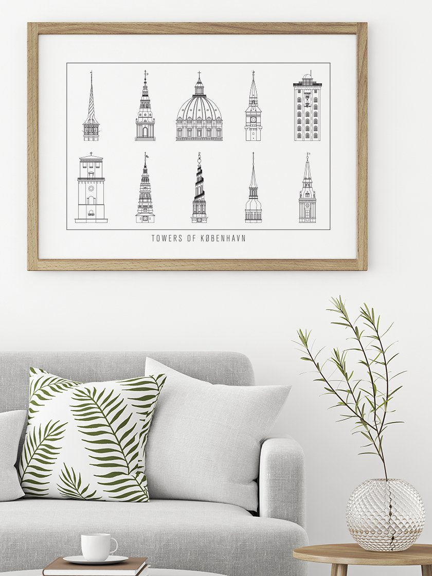 10 Towers of Copenhagen Outline - 코펜하겐 10개 타워(윤곽)