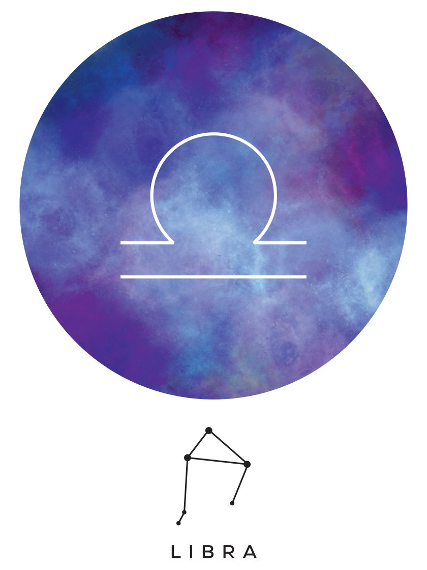 Libra - 천칭자리 별자리 포스터