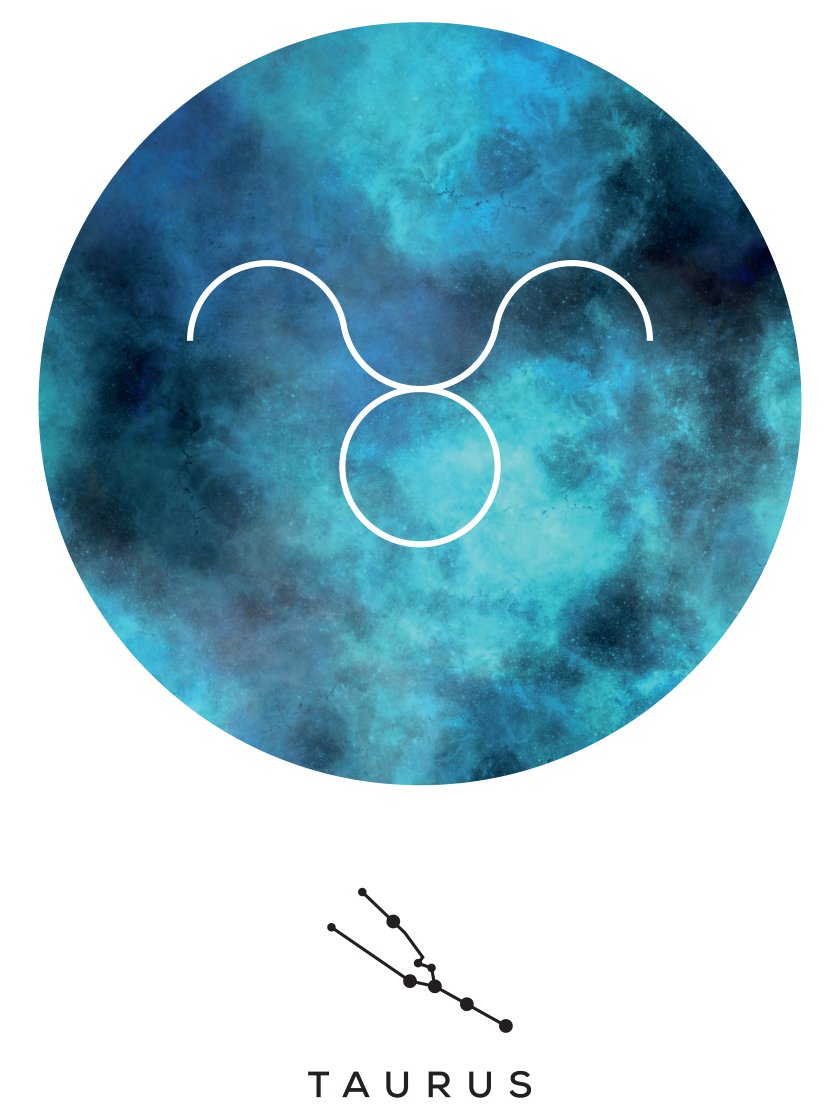 Taurus - 황소자리 별자리 포스터