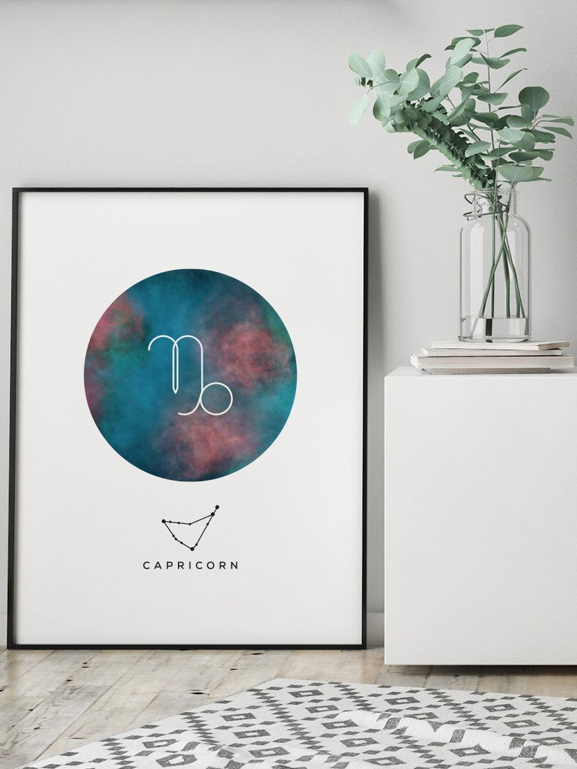 Capricorn - 염소자리- 별자리 포스터
