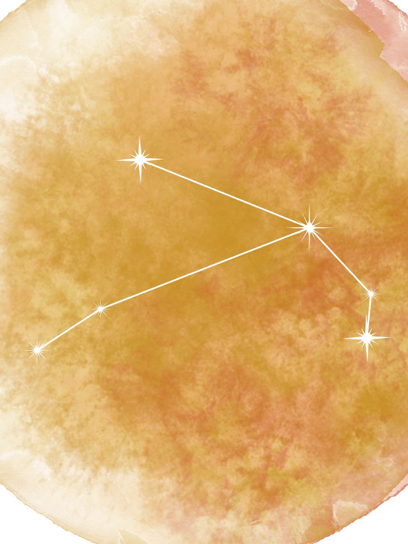 Aries Watercolour - 양자리 수채화 별자리 포스터