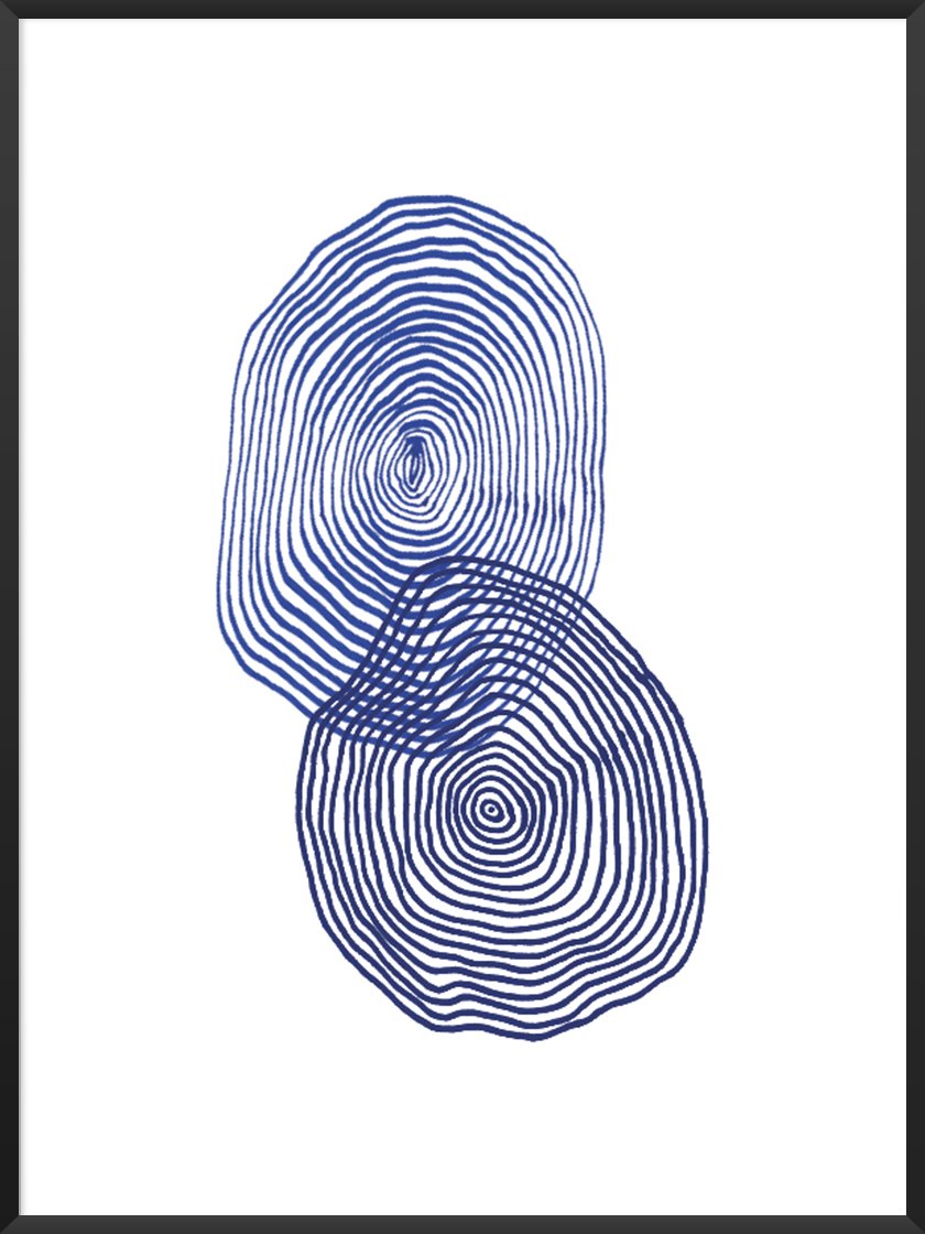 project-nord-les-cercles-blue-abstract-poster-product-picture