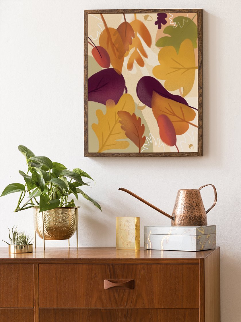 project-nord-autumn-leaf-poster-in-interior