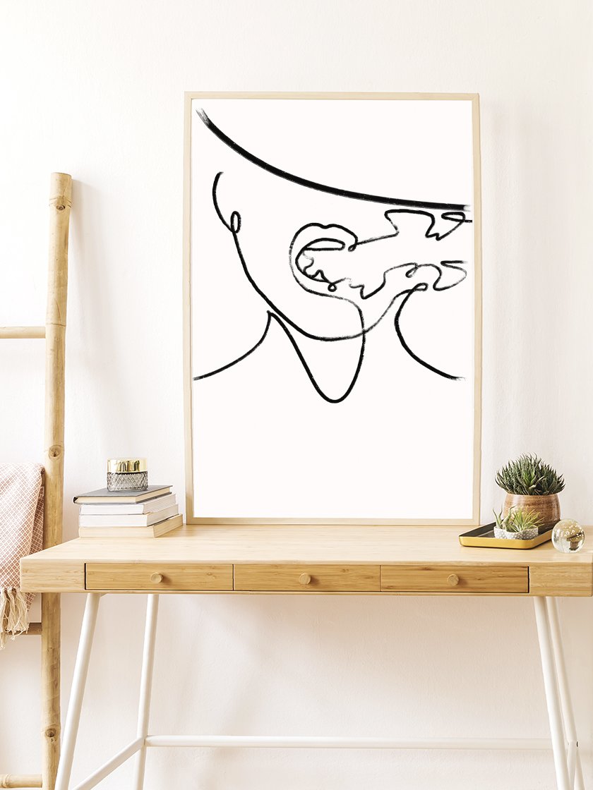 anonymous-smoking-woman-poster-in-interior