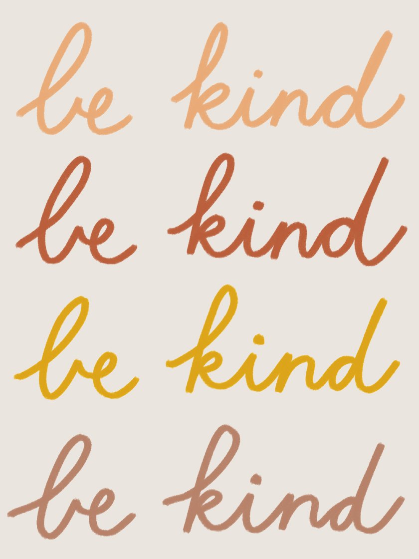 Be Kind- 타이포그래피 포스터