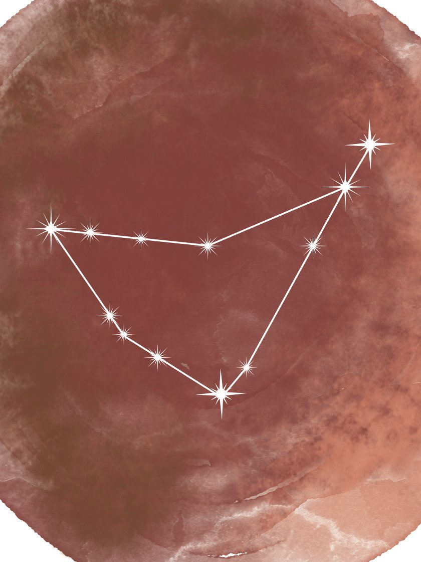 Capricorn Watercolour - 염소자리 수채화 별자리 포스터