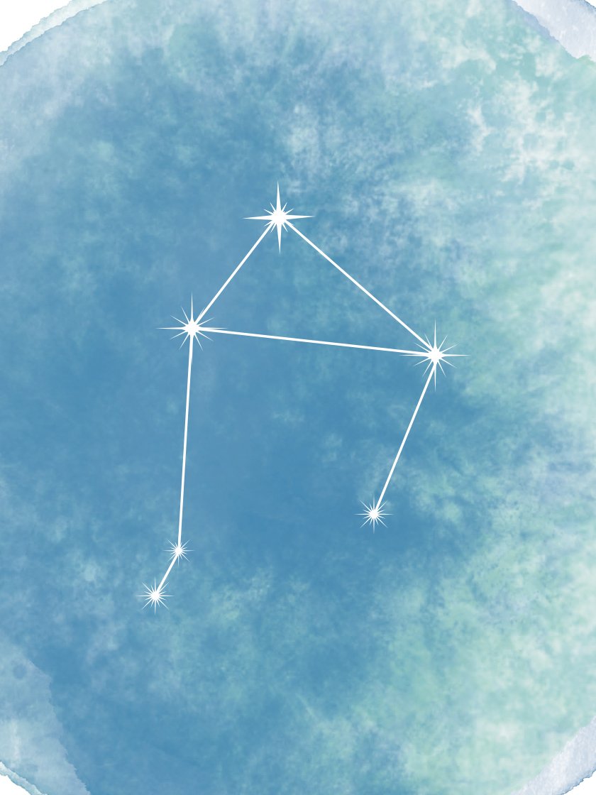 Libra Watercolour - 천칭자리 수채화 별자리 포스터