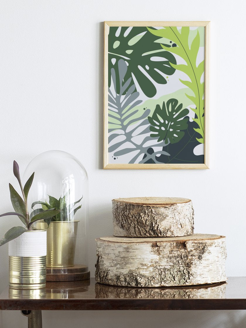 project-nord-tropical-leaves-poster-in-interior