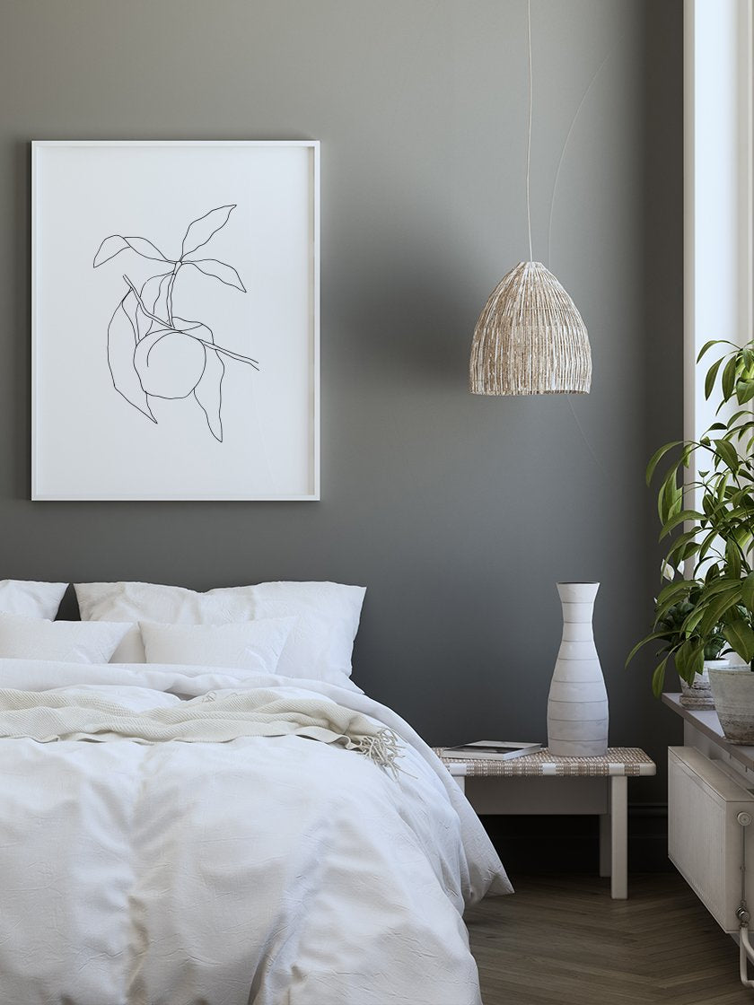 Peach - 복숭아 선 예술 포스터