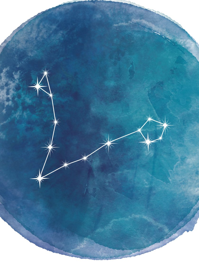 Pisces Watercolour - 물고기자리 수채화 별자리 포스터