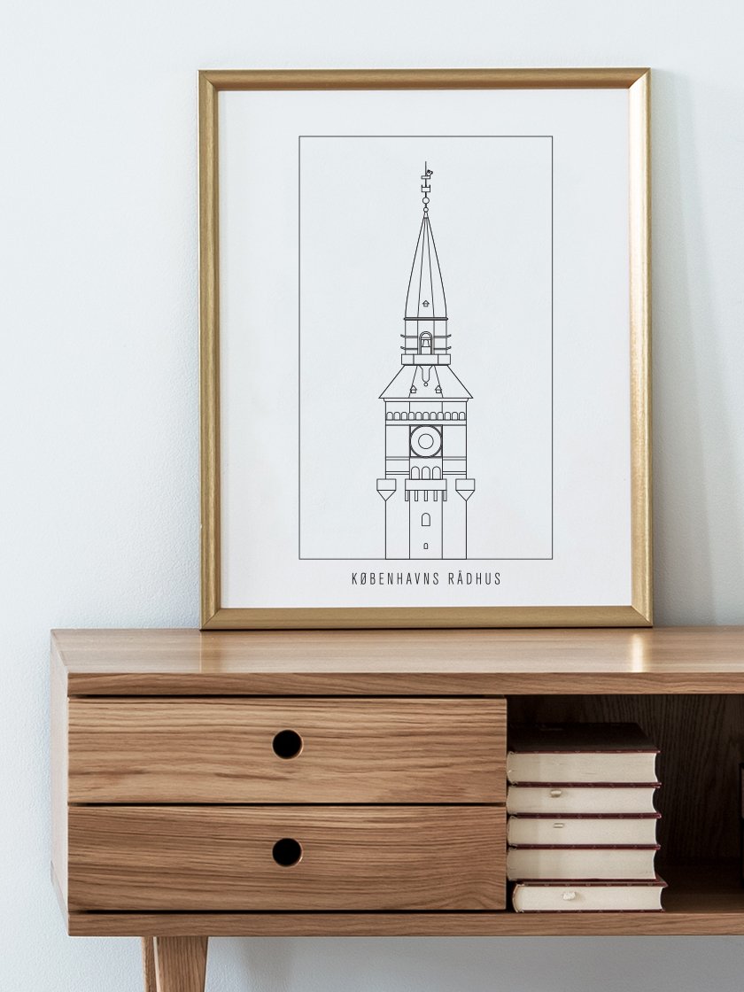 Københavns Rådhus Outline - 코펜하겐 시청(윤곽)