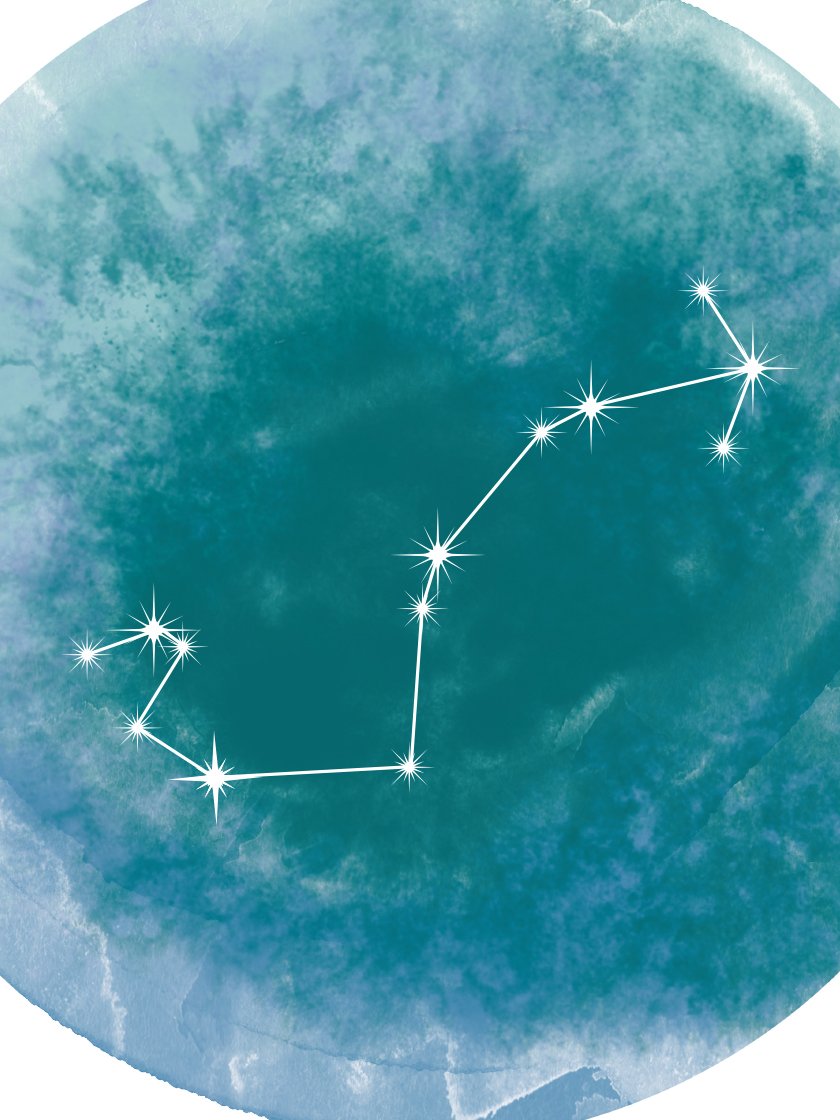 Scorpio Watercolour - 전갈자리 수채화 별자리 포스터