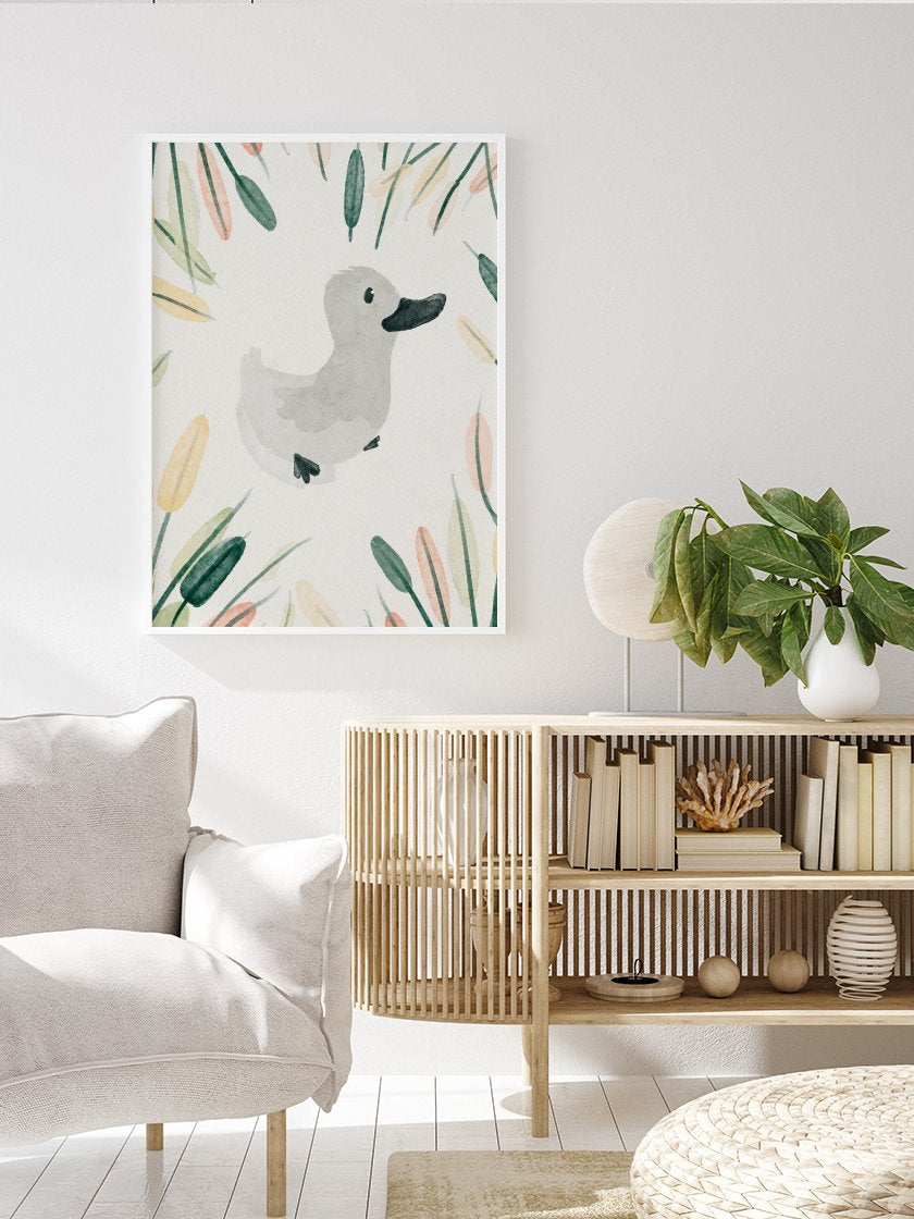 The Ugly Duckling Watercolour by Andersen - 안데르센 미운 오리 새끼 수채 포스터