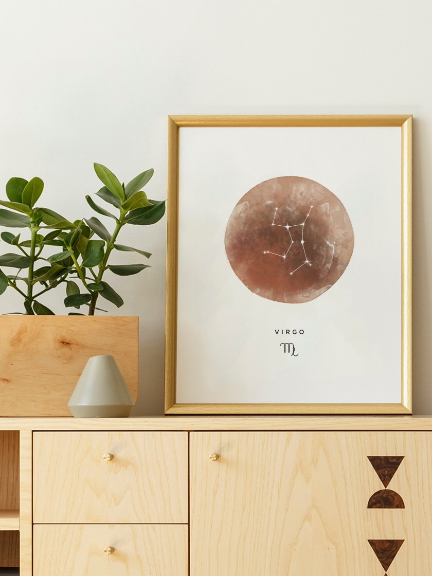 Virgo Watercolour - 처녀자리 수채화 별자리 포스터